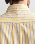 FADED SUNSET, REG ARCHIVE OXFORD STRIPE SHIRT, CLOSE-UP BY GANT AU.