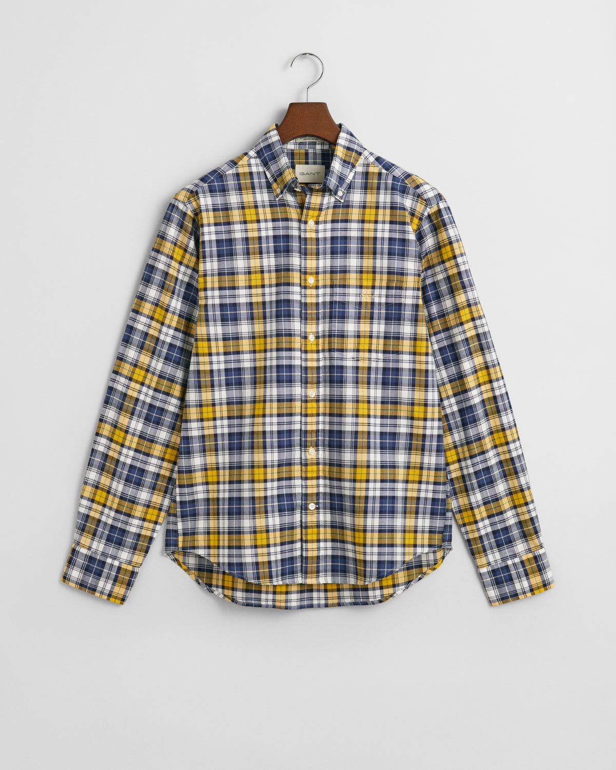 FADED SUNSET, REG ARCHIVE OXFORD CHECK SHIRT, FLAT-LAY BY GANT AU.
