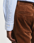 LIGHT BLUE, SLIM OXFORD STRETCH STRIPE SHIRT, CLOSE-UP BY GANT AU.