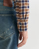 CACOA, REG LIGHT TWILL CHECK SHIRT, CLOSE-UP BY GANT AU.