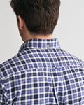 SAILOR NAVY, REG LIGHT TWILL CHECK SHIRT, CLOSE-UP BY GANT AU.