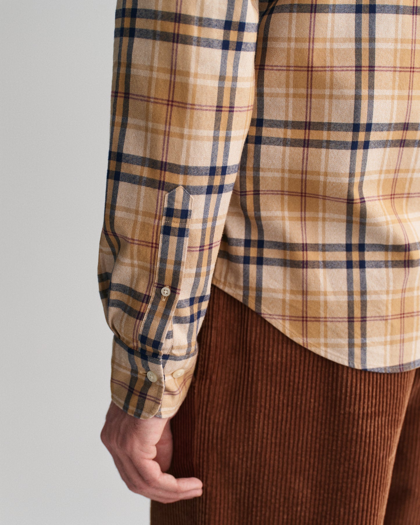 Regular Fit Plaid Flannel Jaspé Shirt