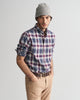 PERSIAN BLUE, REG JASPE FLANNEL PLAID SHIRT, FRONT-VIEW BY GANT AU.