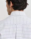 MODEL WEARING REG CLASSIC OXFORD CHECK SHIRT