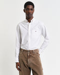 LIGHT PINK, REG CLASSIC OXFORD CHECK SHIRT, FRONT-VIEW BY GANT AU.