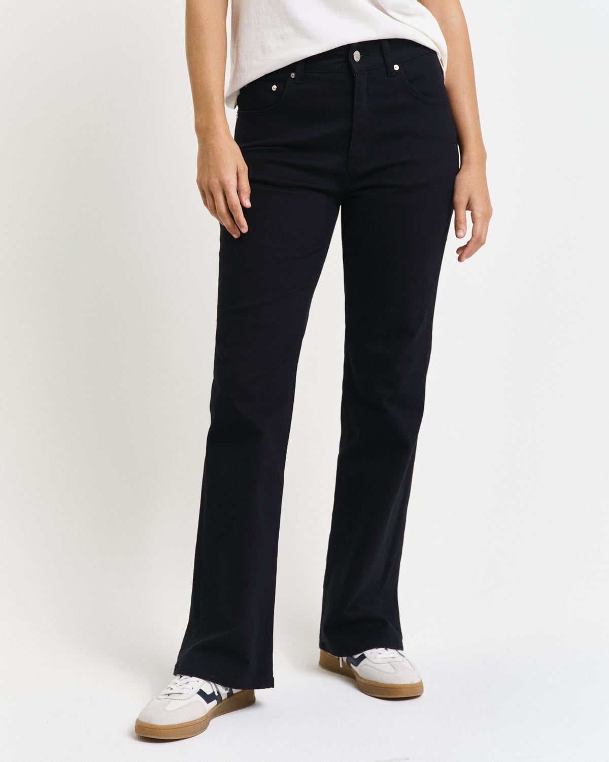 Slim Fit Flared Black Jeans