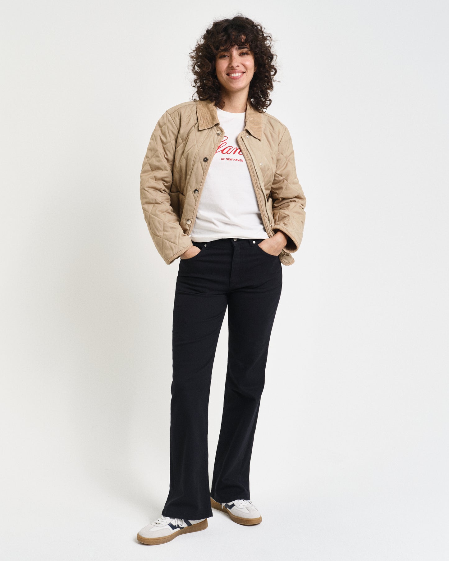 BLACK, SLIM FLARE STRETCH JEANS BY GANT AU.