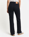 BLACK, SLIM FLARE STRETCH JEANS, BACK-VIEW BY GANT AU.