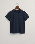 EVENING BLUE, REG TONAL SHIELD SS T-SHIRT, FLAT-LAY BY GANT AU.