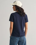 EVENING BLUE, REG TONAL SHIELD SS T-SHIRT, BACK-VIEW BY GANT AU.