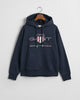 EVENING BLUE, ARCHIVE SHIELD HOODIE BY GANT AU.