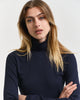 EVENING BLUE, SLIM RIB TURTLENECK, CLOSE-UP BY GANT AU.