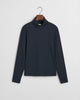 EVENING BLUE, SLIM RIB TURTLENECK, FLAT-LAY BY GANT AU.