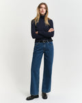 EVENING BLUE, SLIM RIB TURTLENECK BY GANT AU.