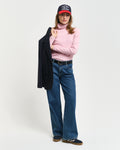 DUSTY PINK, SLIM RIB TURTLENECK BY GANT AU.