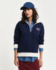 CLASSIC BLUE, SMALL GRAPHIC HALF ZIP SWEAT, FRONT-VIEW BY GANT AU.