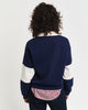 CLASSIC BLUE, PIQUE TEXTURE COLOR BLOCK RUGGER, BACK-VIEW BY GANT AU.