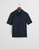 EVENING BLUE, REG SEAMLESS SS POLO, FLAT-LAY BY GANT AU.