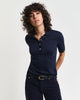 EVENING BLUE, REG SEAMLESS SS POLO, FRONT-VIEW BY GANT AU.