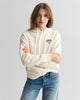 CREAM, SMALL GRAPHIC HOODIE, FRONT-VIEW BY GANT AU.