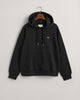 BLACK, SHIELD HOODIE, FLAT-LAY BY GANT AU.