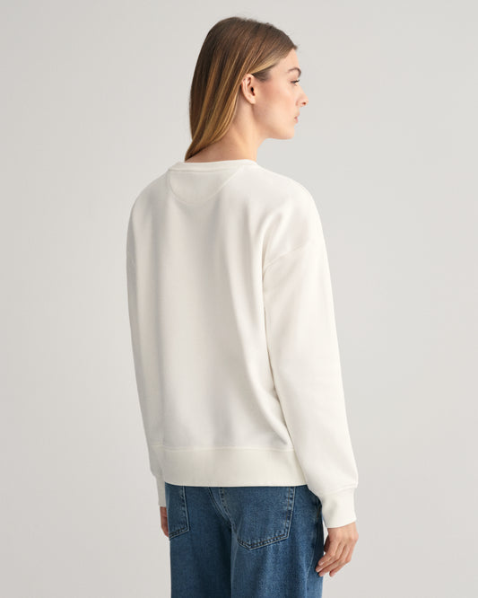 EGGSHELL, SHIELD C-NECK SWEAT, BACK-VIEW BY GANT AU.