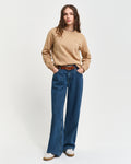 CARAMEL BEIGE, SHIELD C-NECK SWEAT BY GANT AU.