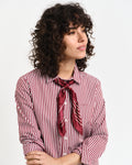 MODEL WEARING REG CLASSIC POPLIN STRIPED SHIRT