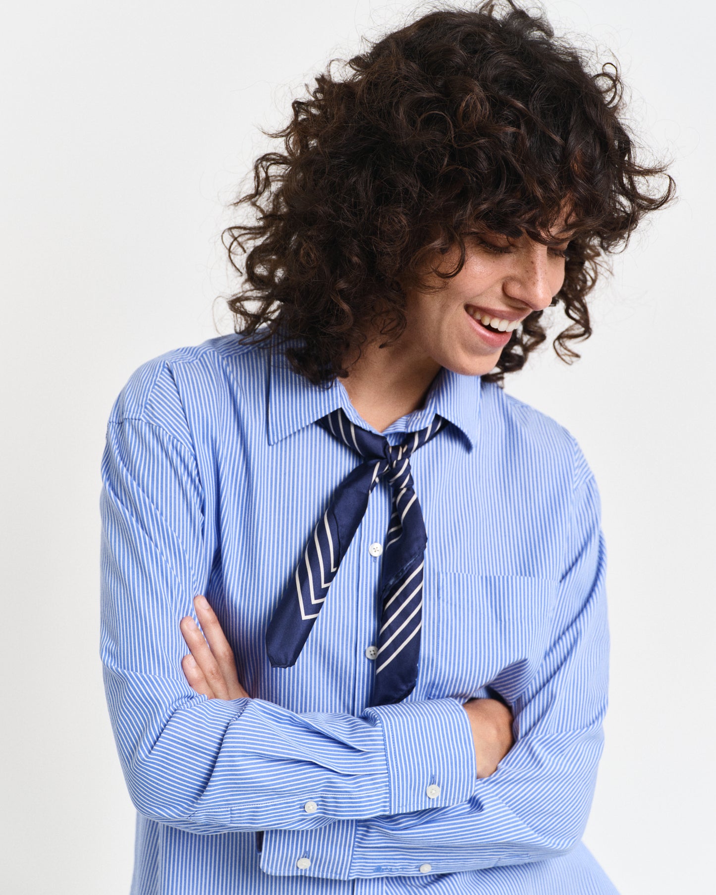Relaxed Fit Striped Poplin Shirt