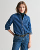 INDIGO, REG DENIM SHIRT, FRONT-VIEW BY GANT AU.