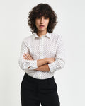EGGSHELL, REG DOT PRINT CTN VOILE SHIRT, FRONT-VIEW BY GANT AU.
