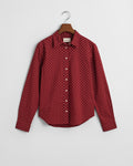 PLUMPED RED, REG DOT PRINT CTN VOILE SHIRT, FLAT-LAY BY GANT AU.
