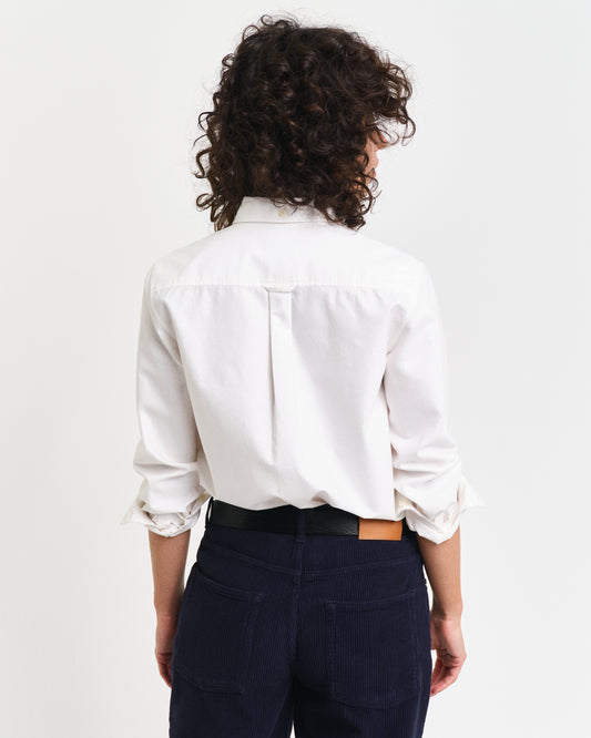 WHITE, REG CLASSIC OXFORD SHIRT, BACK-VIEW BY GANT AU.