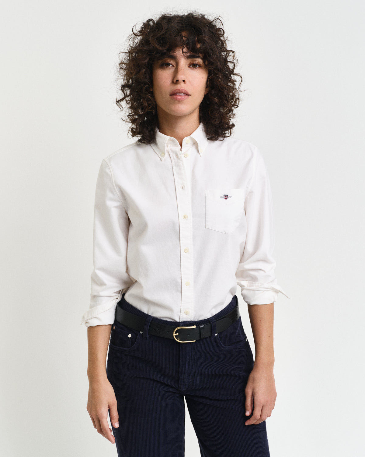 WHITE, REG CLASSIC OXFORD SHIRT, FRONT-VIEW BY GANT AU.