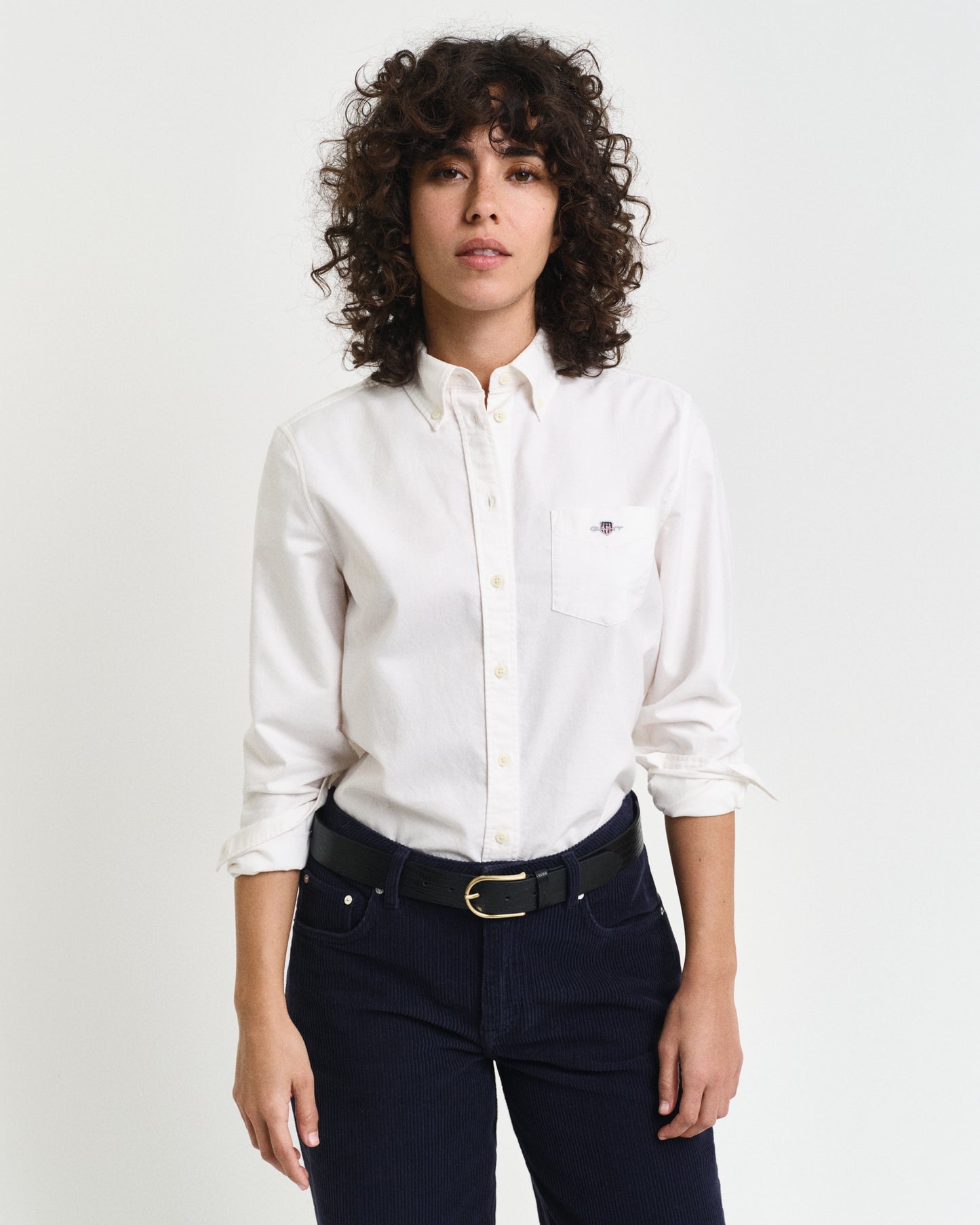 WHITE, REG CLASSIC OXFORD SHIRT, FRONT-VIEW BY GANT AU.