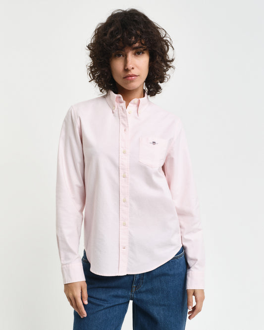 LIGHT PINK, REG CLASSIC OXFORD SHIRT, FRONT-VIEW BY GANT AU.