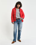 RUBY RED, LIGHT DOWN LOGO JACKET BY GANT AU.