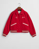 RUBY RED, CORD VARSITY JACKET, FLAT-LAY BY GANT AU.