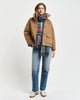 WARM KHAKI, CROPPED WOOL JACKET BY GANT AU.