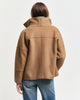 WARM KHAKI, CROPPED WOOL JACKET, BACK-VIEW BY GANT AU.