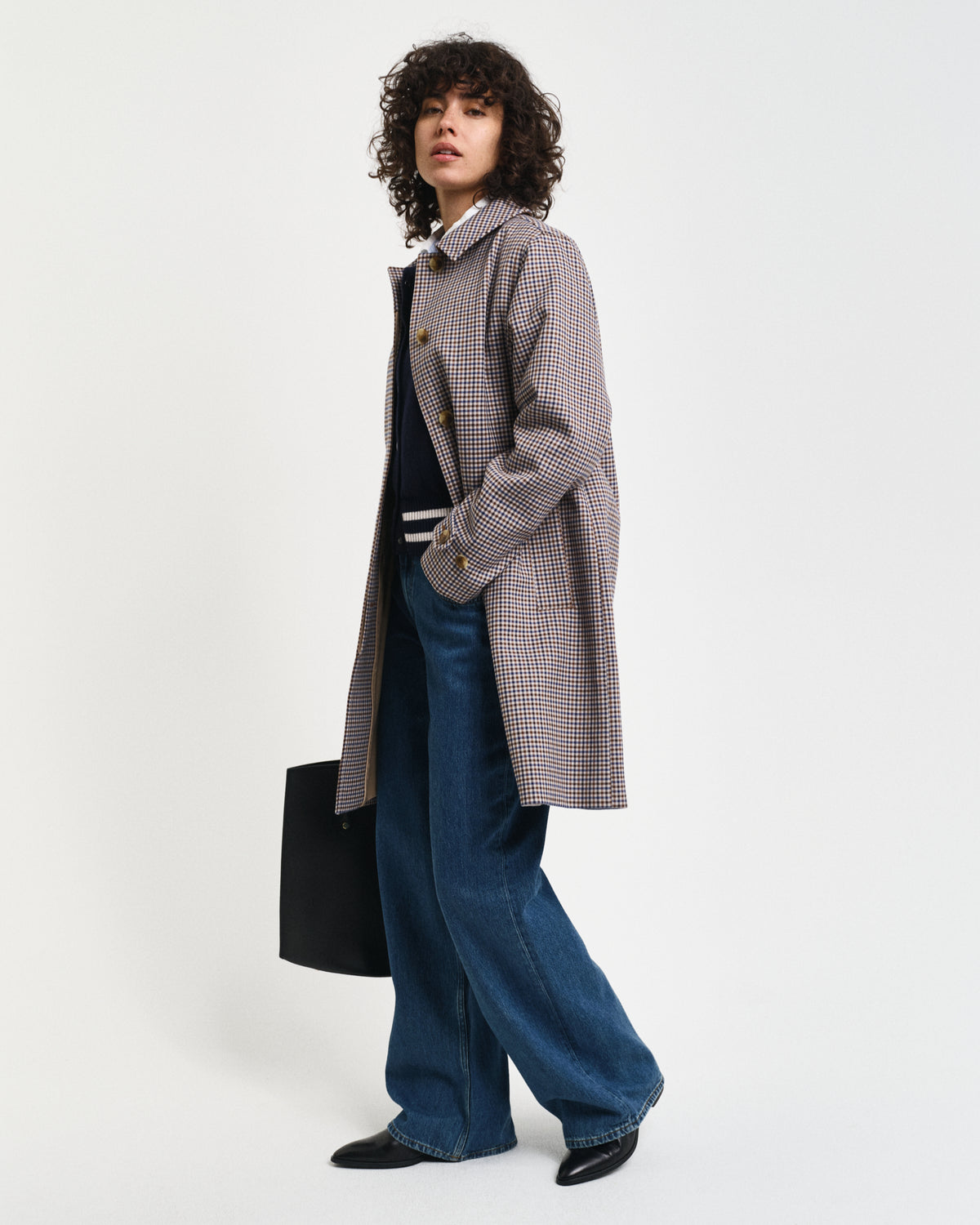 CACOA, MINI CHECKED CAR COAT, CLOSE-UP BY GANT AU.