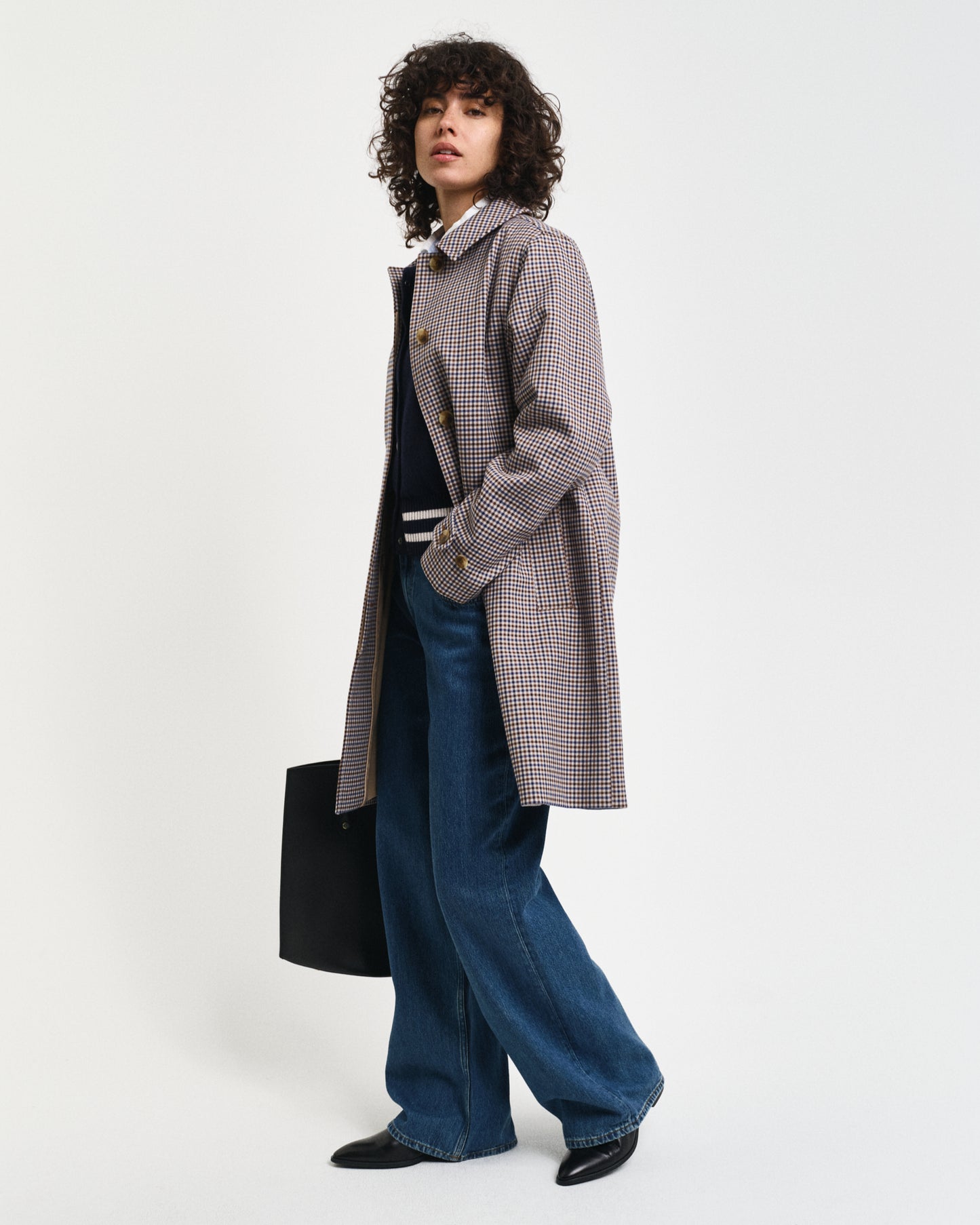 CACOA, MINI CHECKED CAR COAT, CLOSE-UP BY GANT AU.