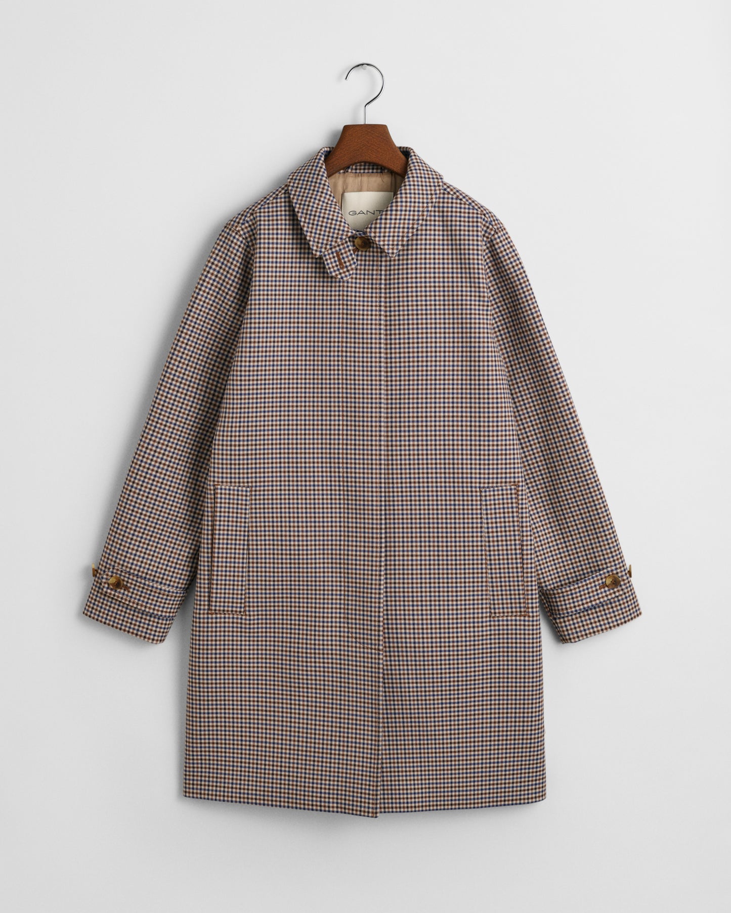 CACOA, MINI CHECKED CAR COAT, FLAT-LAY BY GANT AU.