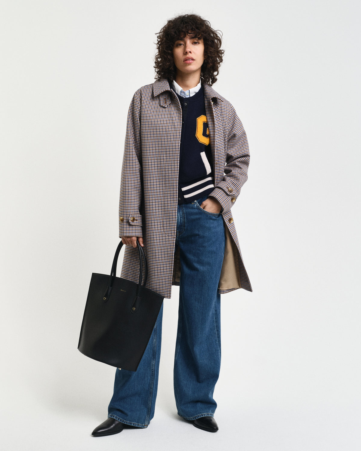 CACOA, MINI CHECKED CAR COAT BY GANT AU.