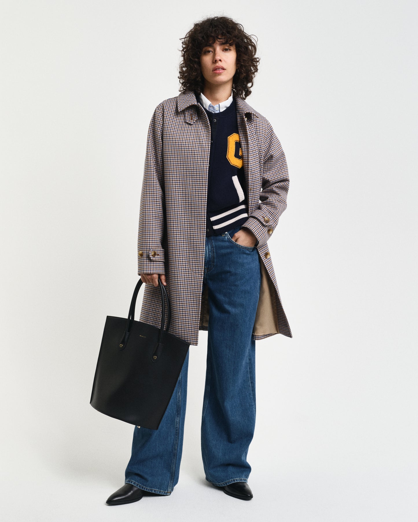 CACOA, MINI CHECKED CAR COAT BY GANT AU.