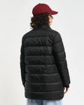 BLACK, LIGHT DOWN COAT, BACK-VIEW BY GANT AU.
