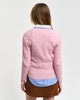 DUSTY PINK, STRETCH COTTON CABLE V-NECK, BACK-VIEW BY GANT AU.