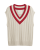 Contrast V-Neck Vest