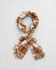 CUMIN BEIGE, CHECKED WOOL SCARF, CLOSE-UP BY GANT AU.