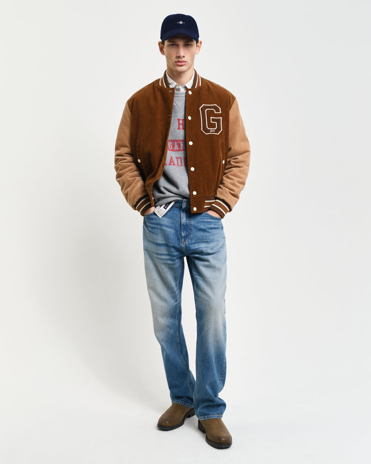 CACOA, CORD VARSITY JACKET BY GANT AU.